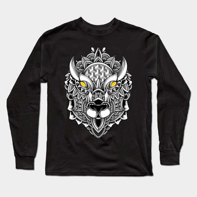 Ornate Buffalo Long Sleeve T-Shirt by GODZILLARGE